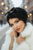 Aişe Tesettür Siyah Makarna Boru Bone thumbnail 1