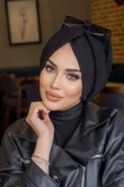 Aişe Tesettür Siyah Burgu Bone thumbnail 1