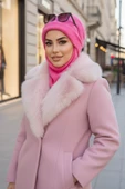 Aişe Tesettür Pembe Maskeli Bere thumbnail 4