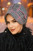Aişe Tesettür Kazayağı Kaşe Şapkalı Bone thumbnail 3