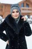 Aişe Tesettür Kazayağı Maskeli Bere thumbnail 2