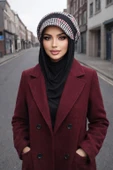 Aişe Tesettür Siyah Garnili Şapka Bone thumbnail 2