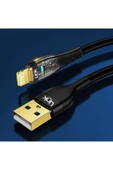 K672 Usb - Lightning 20w 3a 1.3m Örgü Şarj Kablosu thumbnail 2