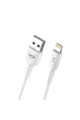 K606 Usb - Iph Lightning 3a 2mt Şarj Kablosu Beyaz thumbnail 3