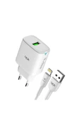C302 12w Auto Id Lightning Kablolu Şarj Aleti Set thumbnail 1