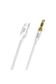 A586 Type-c - 3.5mm Aux Kablo 1mt Beyaz thumbnail 1