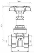 Eca 1/2 Şiber Valf 601003001 thumbnail 2