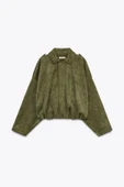 Süet Apoletli Bomber Ceket thumbnail 1