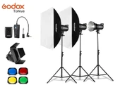Godox SK400II 400 Watt 3'lü Stüdyo Paraflaş Seti thumbnail 1
