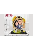 Kişiye Özel Ahşap Biblo - Çift Biblo ( 3D Biblo ) thumbnail 1