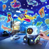 Robot Tasarımlı Projektör Gece Lambası thumbnail 3