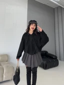 Süet Apoletli Bomber Ceket thumbnail 6