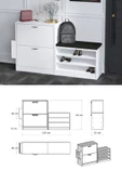 Decormet Trend Ayakkabı Dolabı Beyaz thumbnail 6
