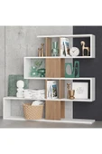 Decormet Karlin Kitaplık Beyaz/Ceviz thumbnail 6