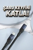 Şarj Kablosu Type-C to Type-C Data Kablo U18 Siyah thumbnail 4