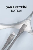 Torima U18 Gri Type-c İle Type-c Şarj ve Data Kablosu thumbnail 4