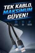 Şarj Kablosu Usb to Lightning Data Kablo U18 Siyah thumbnail 2
