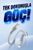 Şarj Kablosu Type-C to Lightning Data Kablo U18 Gri thumbnail 2