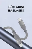 Torima U18 Gri Type-c İle Type-c Şarj ve Data Kablosu thumbnail 2
