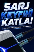 Şarj Kablosu Type-C to Type-C 60W Data Kablo U22 Siyah thumbnail 2