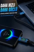 Şarj Kablosu Type-C to Type-C 60W Data Kablo U22 Siyah thumbnail 5