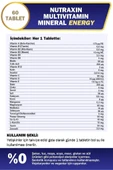 Nutraxin Multivitamin Mineral Energy 60 Tablet thumbnail 2