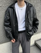 Premium Oversize Vintage Deri Ceket thumbnail 1
