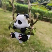Bahçe balkon süsü dekoratif sallanan panda thumbnail 1
