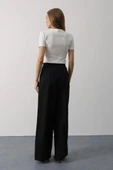 Pileli Bağcıklı Oversize Pantolon thumbnail 2