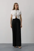 Pileli Bağcıklı Oversize Pantolon thumbnail 4