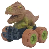 Sürtmeli Dinazor Arabalar 2'li - 12 cm - Triceratops & Stegosaurus thumbnail 3