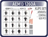 620 PARÇA OTO KLİPS KAPORTA SETİ AKSESUARLI thumbnail 2