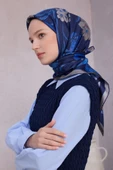 Çiçek Desen İpek Twill Eşarp 4219D01 thumbnail 7