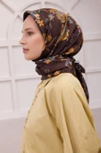 Çiçek Desen İpek Twill Eşarp 4210D01 thumbnail 3