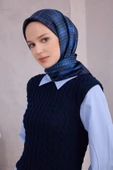 Ekose Desen İpek Twill Eşarp 4218D01 thumbnail 10