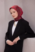 Ekose Desen İpek Twill Eşarp 4218D01 thumbnail 3