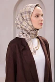Ekose Desen İpek Twill Eşarp 4218D01 thumbnail 11