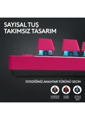 Logitech G Pro X TKL Lıghtspeed RGB Oyuncu Klavyesi - Pembe thumbnail 4
