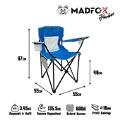 Madfox Harbor Katlanır Kamp Sandalyesi Mavi thumbnail 6