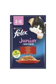 FELIX Sığır Etli Junior Yavru Kedi Islak Maması 85gr 13adet Kedi Yaş Mama Kedi Pouch Konserve thumbnail 2