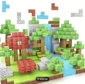 100 Parça Manyetik Minecraft Temalı Yapı Blokları +2 karakter thumbnail 4