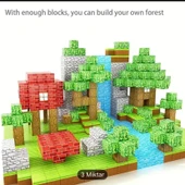 100 Parça Manyetik Minecraft Temalı Yapı Blokları +2 karakter thumbnail 2