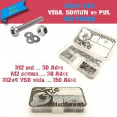 M2x4 YSB Vida Somun ve Pul Seti, 450 Parça thumbnail 1