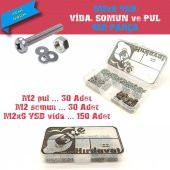 M2x6 YSB Vida Somun ve Pul Seti, 450 Parça thumbnail 1