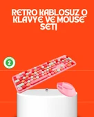 Retro Tarz Bluetooth 5.1 Klavye – Win/OSX/Android/iOS Uyumlu thumbnail 1