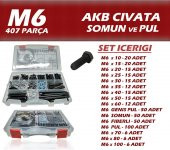 407 Parça M6 AKB Cıvata Seti thumbnail 1