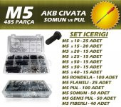 485 Parça M5 AKB Cıvata + 8 Lokma Tornavida thumbnail 1