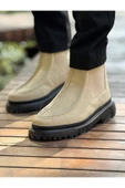 Fermuarlı Erkek Düz Bot Kum Süet thumbnail 1