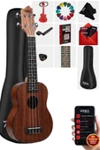 Midex SPA-251 Maun Ağacı Kaliteli Soprano Ukulele Seti thumbnail 1