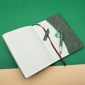 Özel Kutulu Deri Defter Ve Roller Kalem Seti thumbnail 3